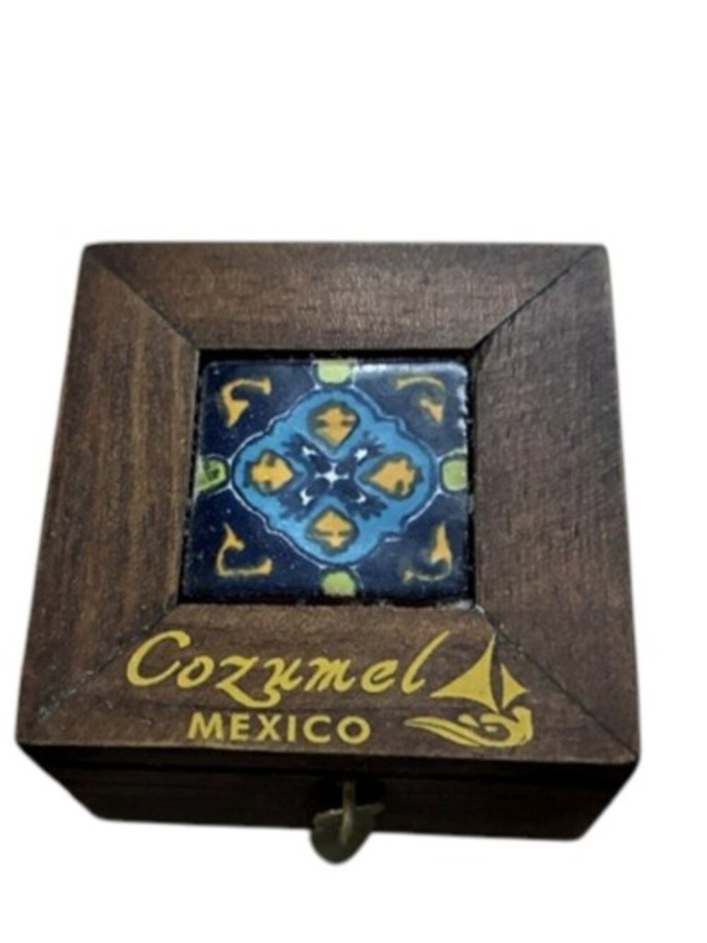 El Viejo Arte Colorful Mexican Tile Wood Box